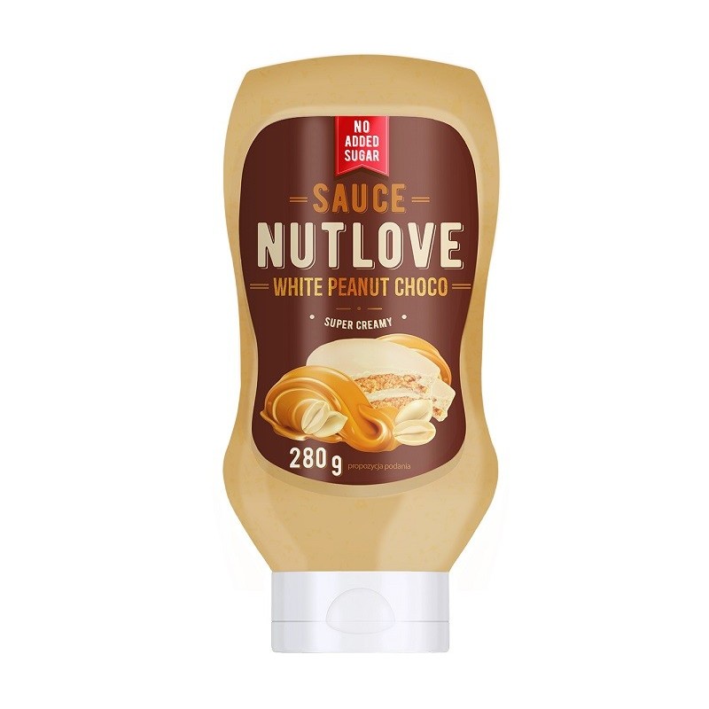 Nutlove Sos Biała Czekolada z Orzeszkami Ziemnymi 280ml Allnutrition
