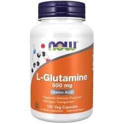 L-Glutamina, 500mg 120 kap. NOW Foods