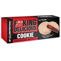 Fitking Delicious Ciastka Smak Masło Orzechowe z Galaretką Truskawkową 128g Allnutrition