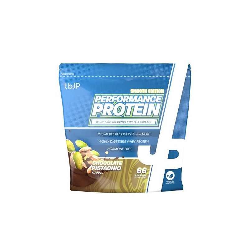 Performance Protein Smooth Chocolate Pistachio 2000g Trained by JP