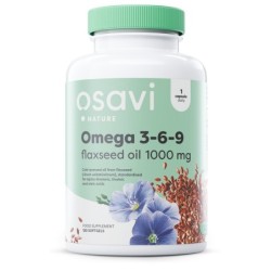 Omega 3-6-9 Olej lniany 1000mg 120 kapsułek Osavi