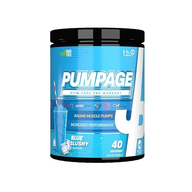 Pre-Workout Pumpage Blue Slushy 400g Trained by JP