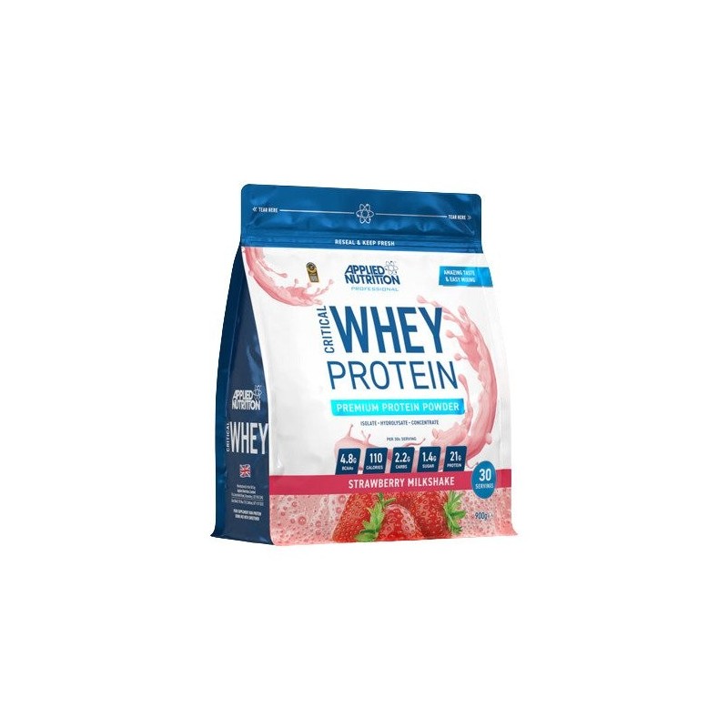 Critical Whey Smak Mleczny Koktajl Truskawkowy 900g Applied Nutrition