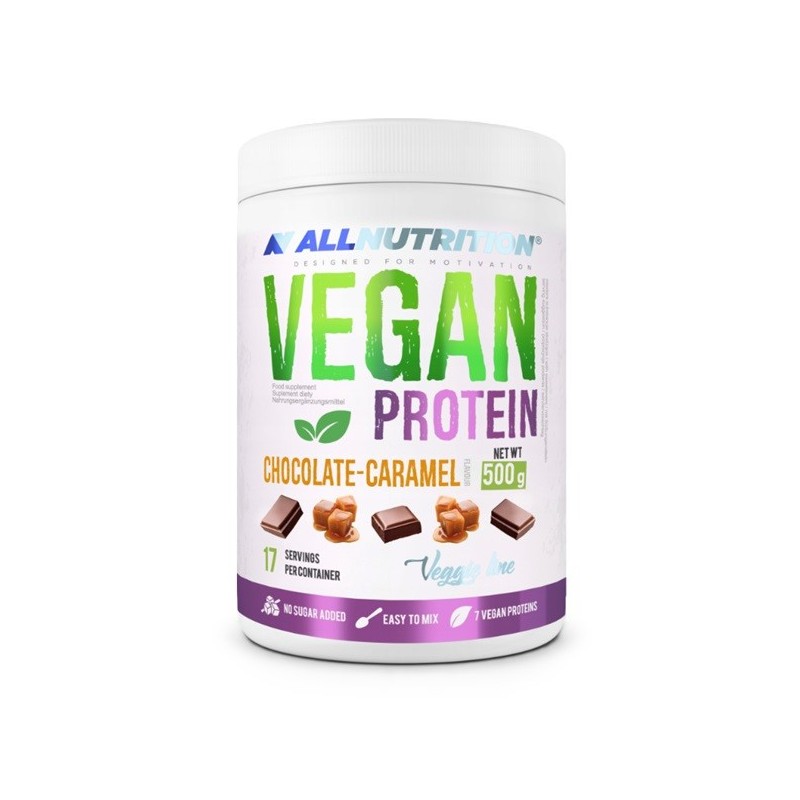 Vegan Protein Chocolate Caramel 500g Allnutrition