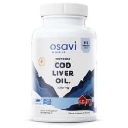 Norwegian Cod Liver Oil Softgels 1000mg Lemon 90 softgels Osavi