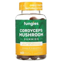 Cordyceps Mushroom Gummies Mango & Pineapple 60 gummies Fungies