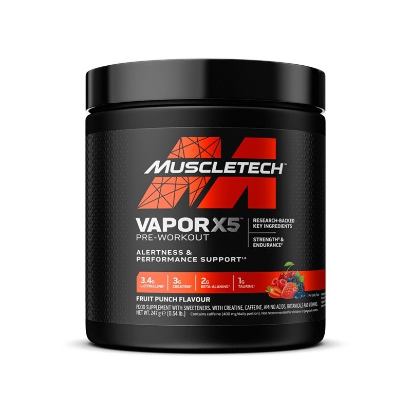 Vapor X5 Przedtreningówka smak Poncz owocowy 247g MuscleTech