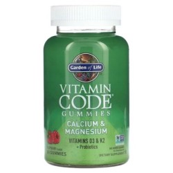 Vitamin Code Calcium & Magnesium Gummies Raspberry 60 gummies Garden of Life