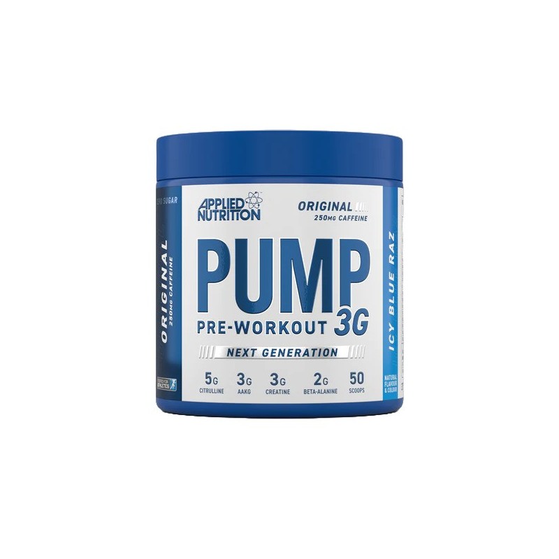 Pump 3G Pre-Workout, Icy Blue Raz 375g Applied Nutrition