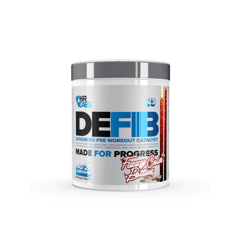 Defib V3  Advanced Pre Workout Catalyst Fizzy Cola Bottles 420g HR Labs