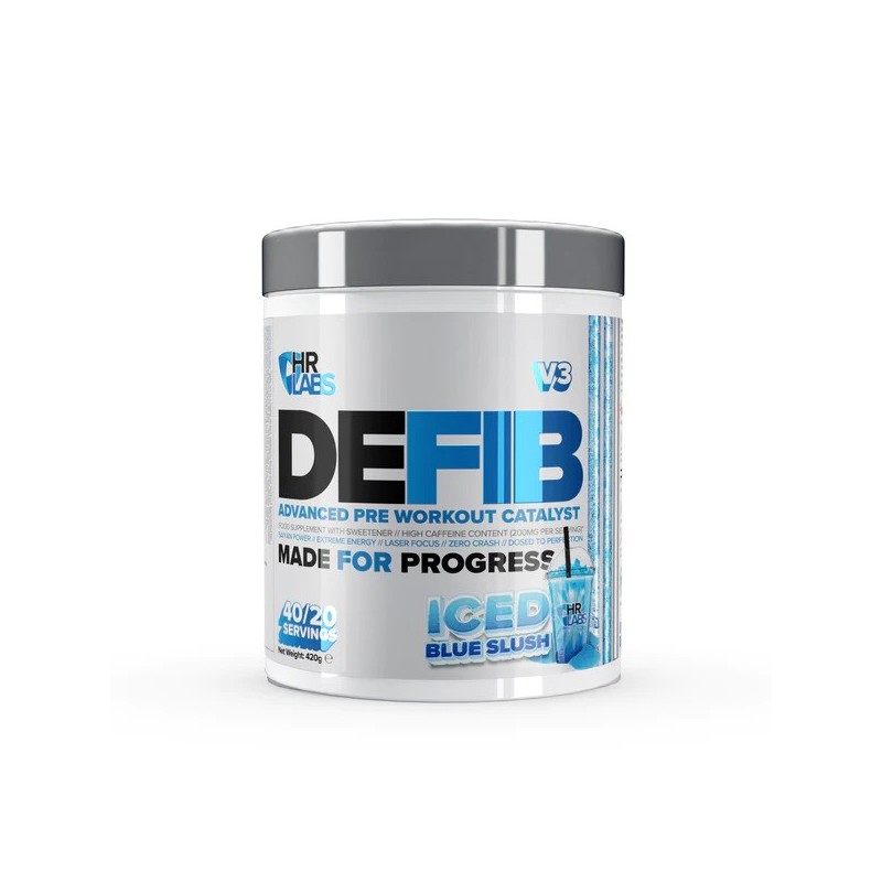 Defib V3 Advanced Pre Workout Catalyst Iced Blue Slush 420g HR Labs