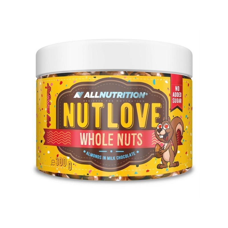 Nutlove Whole Nuts Almonds in Milk Chocolate 300g Allnutrition