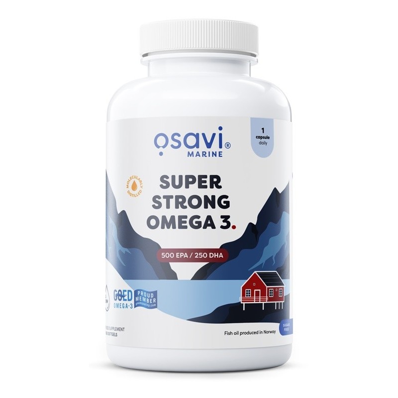 Super Mocna Omega 3 500 EPA / 250 DHA 180 kapsułek Osavi