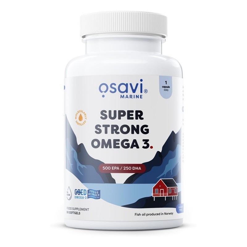 Super Mocna Omega 3 500 EPA / 250 DHA 90 kapsułek Osavi