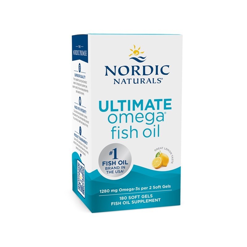 Ultimate Omega 1280mg Smak Cytrynowy 180 kapsułek Nordic Naturals