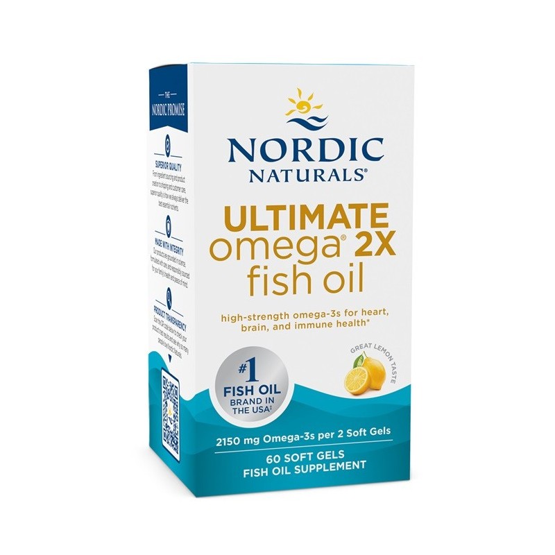 Ultimate Omega 2X 2150mg Lemon 60 softgels Nordic Naturals