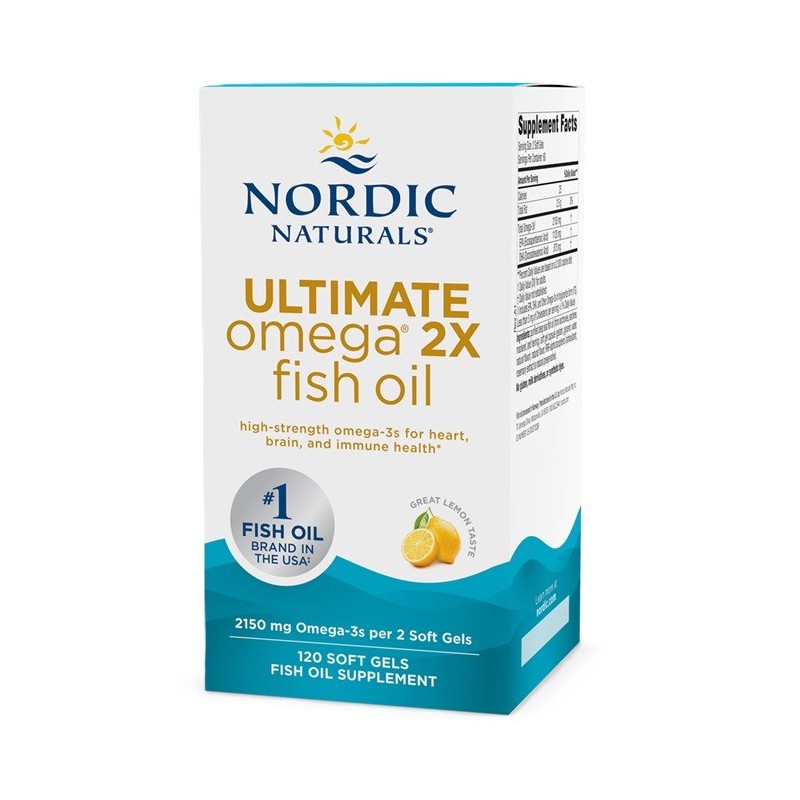 Ultimate Omega 2X 2150mg Lemon 120 softgels Nordic Naturals