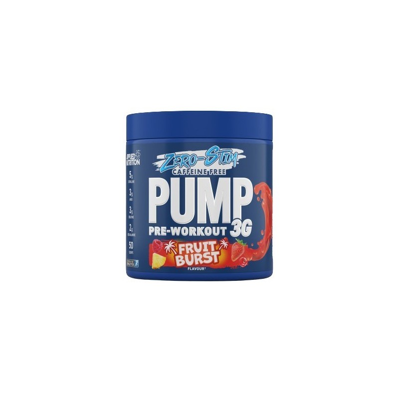 Pump 3G Pre-Workout (Zero Stimulant), Fruit Burst 375g Applied Nutrition