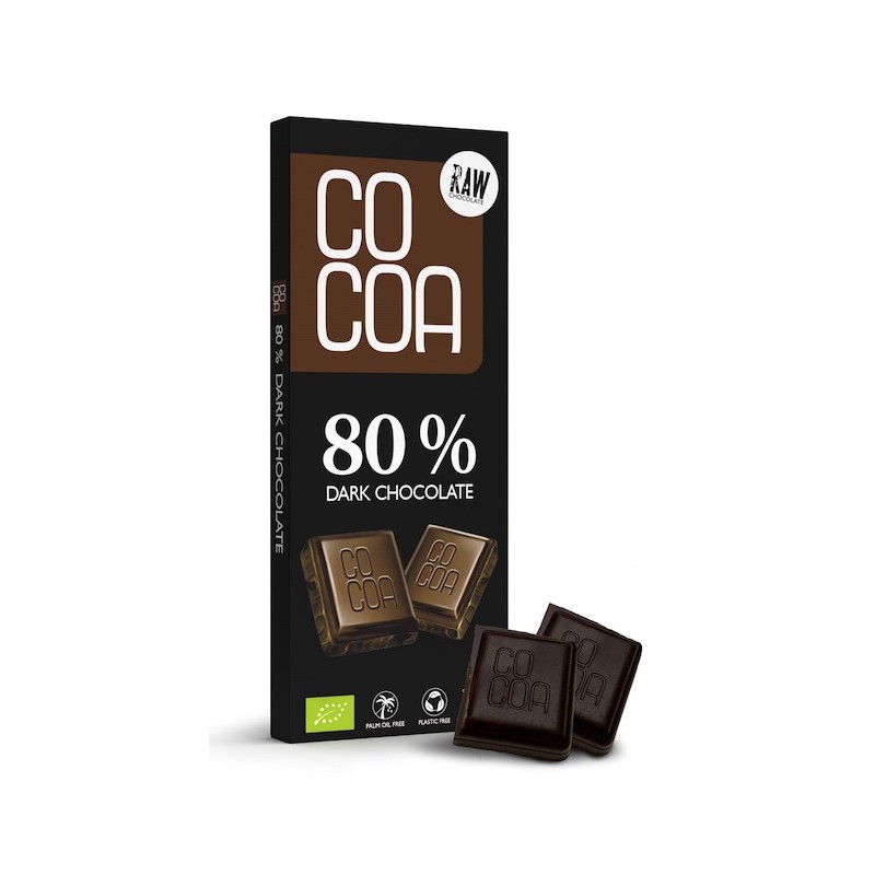 Organic Dark Chocolate 80% 40g Cocoa