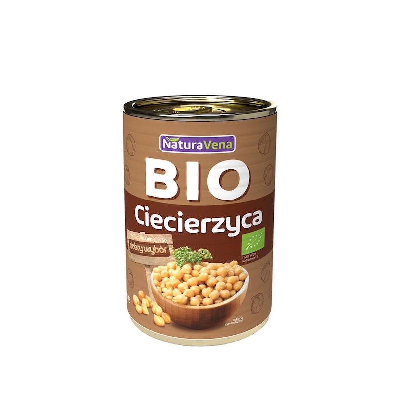 Ciecierzyca w Zalewie Bez Dodatku Soli BIO 400g (240g) NaturaVena