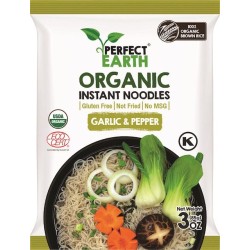 Organic Gluten-Free Instant Noodles Gralic & Pepper 85g Perfect Earth