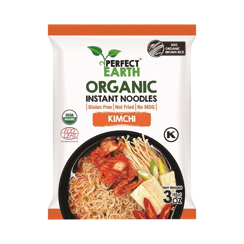 Organic Gluten-Free Instant Noodles Kimchi 85g Perfect Earth