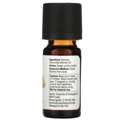 Essential Oil, Vetiver Oil 10ml NOW Foods