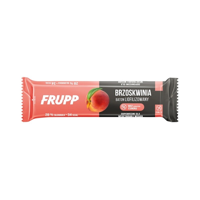 No Sugar Gluten-Free Freeze-Dried Bar Peach 10g FRUPP Celiko