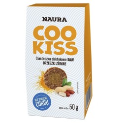 Ciasteczka Daktylowe Raw Orzeszki Ziemne Bez Glutenu Bez Dodatku Cukru 50g Naura