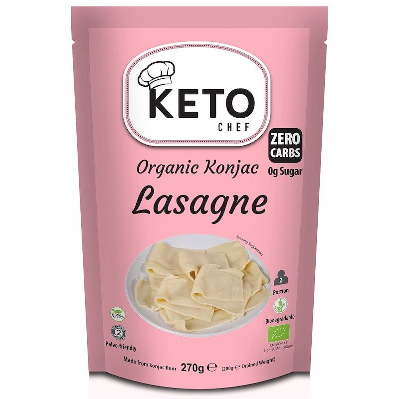 Makaron (Konjac) Lasagne BIO 270g (200g) Keto Chef (Better Than Foods)