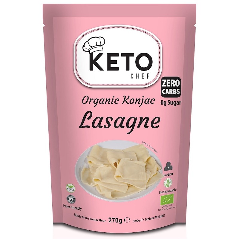 Organic KETO Lasagne Konjac Gluten-Free 270g Keto Chef (Better Than Foods)