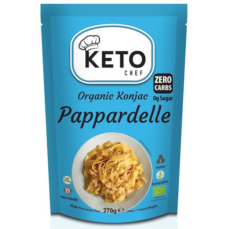 Makaron (Konjac) Pappardelle  BIO 270g (200g) Keto Chef (Better Than Foods)