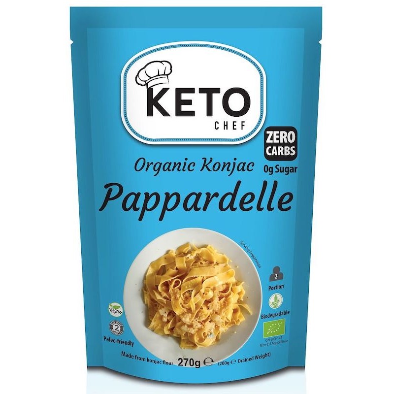 Organic KETO Papardelle Konjac Gluten-Free 270g Keto Chef (Better Than Foods)