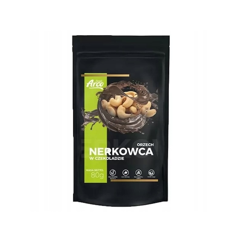 Orzechy Nerkowca w Czekoladzie bez Cukru KETO 80g Arco Sweets