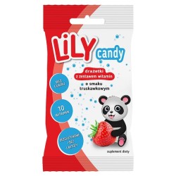 Drażetki o Smaku Truskawkowym z Zestawem 10 Witamin 40g LILY Candy