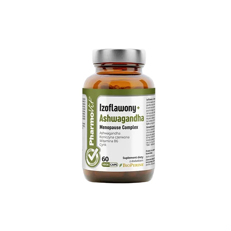 Gluten-Free Isoflavone + Ashwagandha Menopause Complex Bezglutenowe 60 Caps Pharmovit (Clean Label)