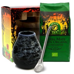 Organic Yerba Mate 400g Set 400g Bombilla Organic Mate Green