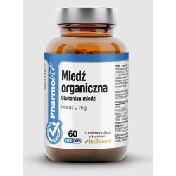 Miedź Organiczna (2mg) Bezglutenowa 60 Kapsułek Pharmovit (Clean Label)