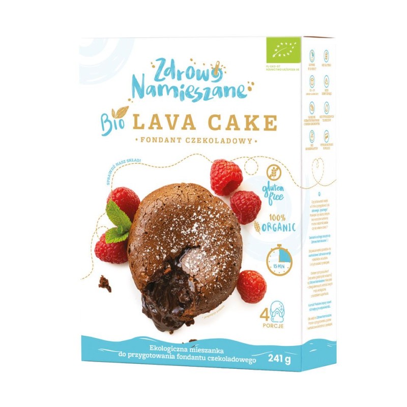 Mieszanka Na Ciasto Fondat Czekoladowy Lava Cake Bezglutenowa BIO 241g Zdrowo Namieszane