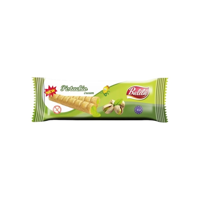 Gluten-Free Corn Tubes With PISTACHIO Cream 18g Balila