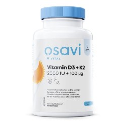 Witamina D3 + K2 (2000IU + 100mcg) 120 kapsułek Osavi