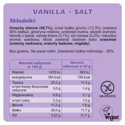 Bezglutenowy KETO Baton Proteinowy "VANILLA + SALT" 45g Fizi