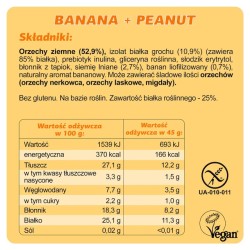 Bezglutenowy KETO Baton Proteinowy "BANANA + PEANUT" 45g Fizi