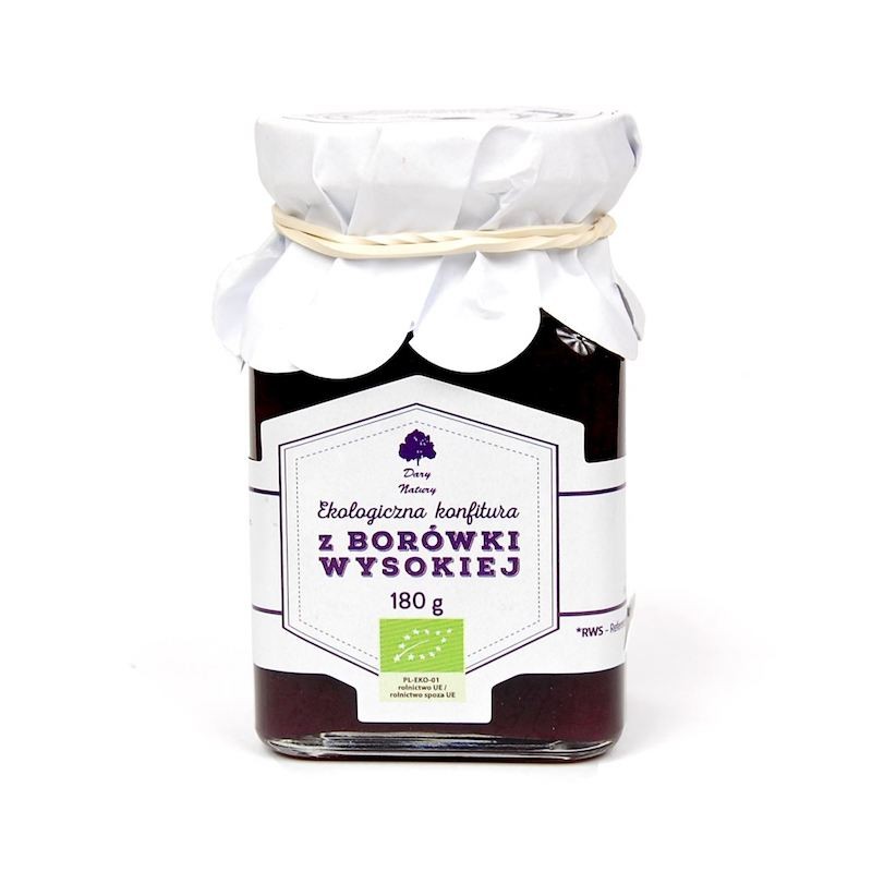 Organic American Blueberry Jam 180g Dary Natury