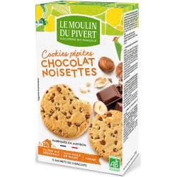 Organic Dark Chocolate Cookies With Hazelnuts 175g Le Moulin Du Pivert