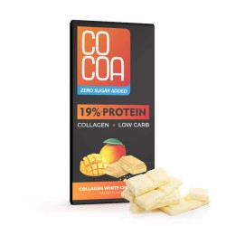 White Protein Chocolate MANGO With Collagen No Sugar 65g Cocoa