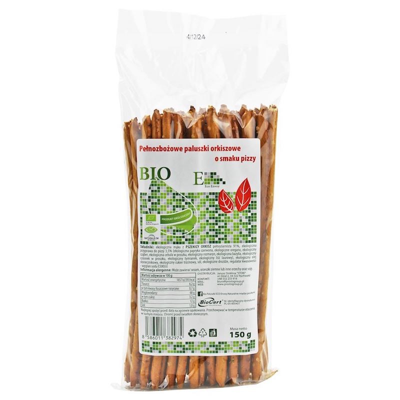 Organic Whole-Grain Spelt Sticks PIZZA Flaour 150g Envoy