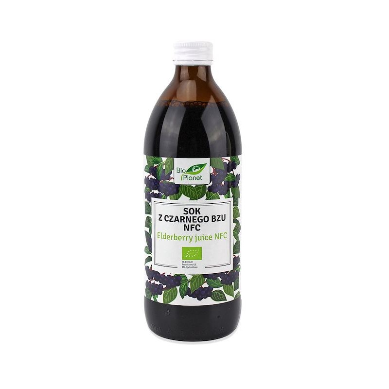 Organic Elderberry Juice NFC 100% 500ml Bio Planet