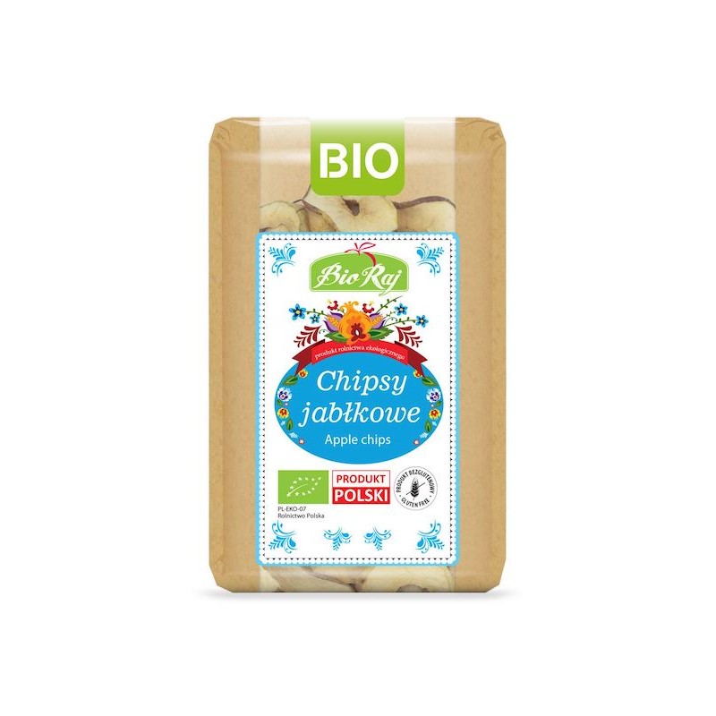 Bezglutenowe Chipsy Jabłkowe BIO 50g Bio Raj