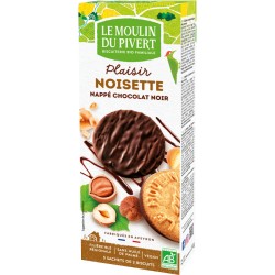 Organic Biscuits With Hazelnuts & Dark Chocolate 130g Le Moulin Du Pivert